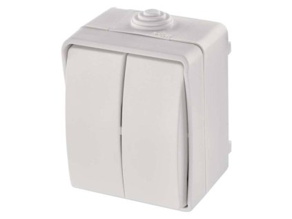 82A13984 Prepinac nastenny IP54 dvoutlacitkovy bily 0a