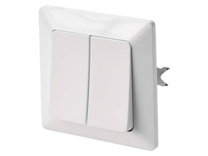 82A61001 Prepinac seriovy dvoutlacitkovy bily 0a