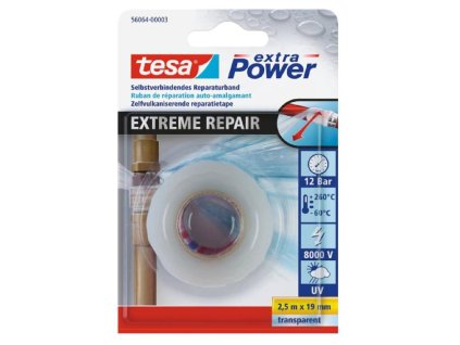 138538 Paska samosvaritelna butylova 2 5 m x 19 mm transparentni extra Power TESA 0z