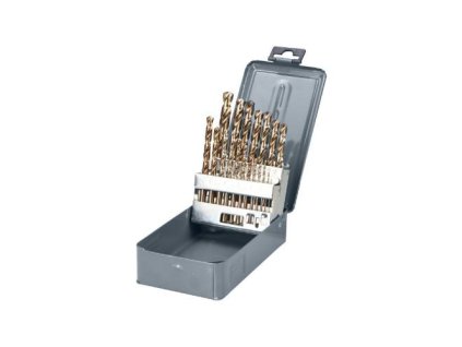 Vrták do kovu HSS Co, 1 – 10 mm, sada 19 ks, PROLINE