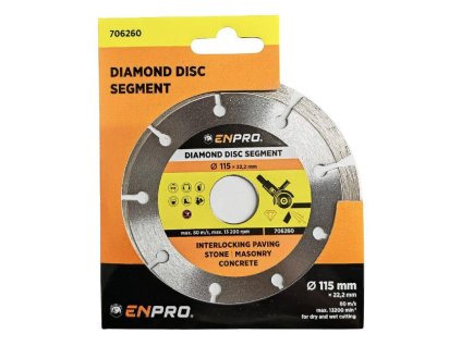 706260 Kotouc diamantovy segment 115 x 22 2 mm ENPRO 0a
