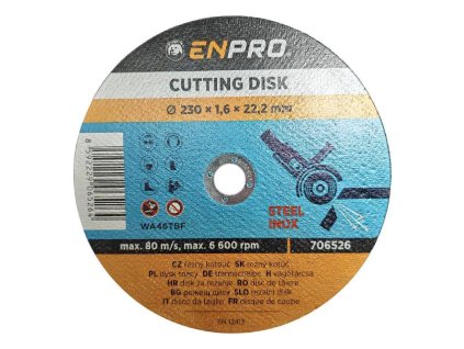706526 Kotouc na kov rezny 230 x 1 6 x 22 2 mm ENPRO 0z