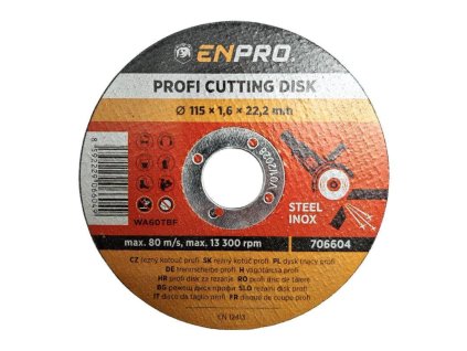 706604 Kotouc na kov rezny PROFI 115 x 1 6 x 22 2 mm ENPRO 0z