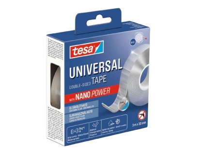 148835 Paska univerzalni oboustranna 3 m x 30 mm prusvitna Nano Power TESA 0a