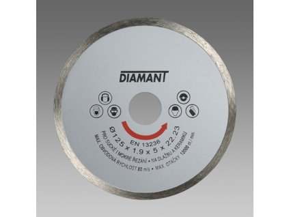 Kotouč diamantový DIAMANT 125x1.9x22.2mm plný