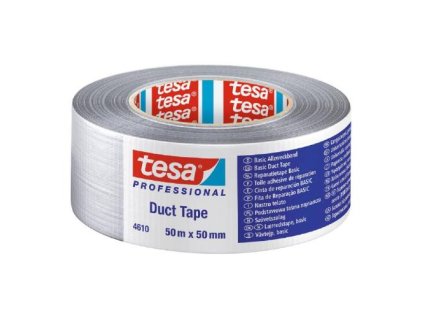 Páska opravná textilní 50 m x 50 mm, stříbrná,  Duct Tape, TESA