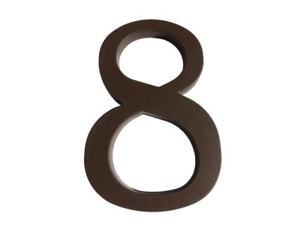 148348 Cislo 8 180 mm plastova hneda 0z