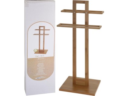 věšák na ručníky 37x25x85cm bambus