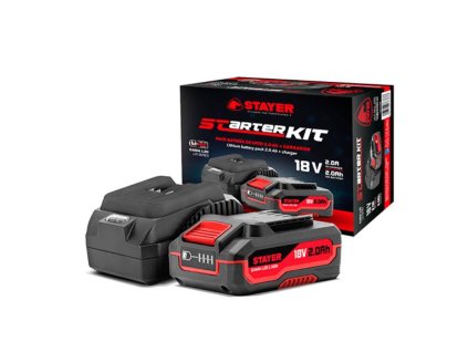 377121020 Nabijecka s baterii 2Ah STARTERKIT STAYER 0z