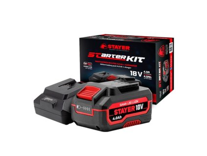 377121021 Nabijecka s baterii 4Ah STARTERKIT STAYER 0z