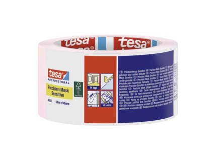 138545 Paska maskovaci odstranitelna do 14 dnu 50 m x 50 mm ruzova 4333 Precision Mask Sensitive TESA 0z