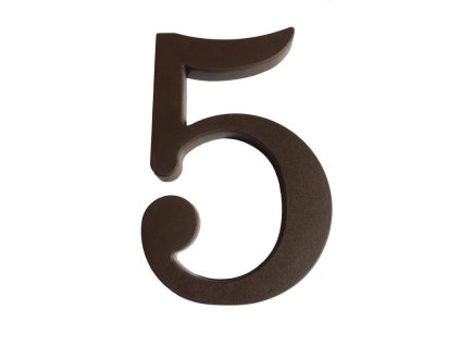 148345 Cislo 5 180 mm plastova hneda 0z