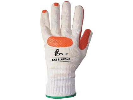 Rukavice CXS BLANCHE, máčené v latexu (Velikost 10)