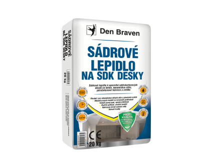 sadrove lepidlo na SDK desky web