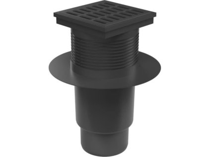 149770 Vpust kanalizacni spodni D 110 mm limec sucha klapka plastova mrizka cerna ENPRO 0z