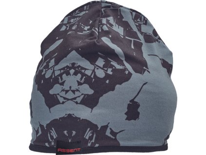 KIRWEE čepice pletená (Varianta KIRWEE čepice pletená černá/šedá XL/XXL)