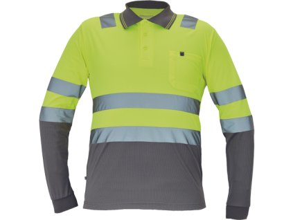 LEON HV polokošile dl.rukáv (Varianta LEON HV polokošile dl.ruk.žlutá/šedá 5XL)