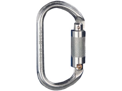 Ocel.karabina ovalná twist lock pojistka