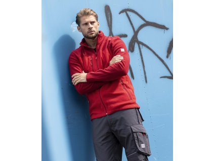 Mikina fleece ARDON®MICHAEL červená (Velikost S, Barva červené odstíny)