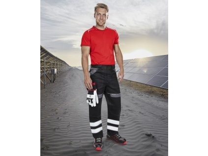 Kalhoty ARDON®COOL TREND s reflex. pruhy černá (Velikost 46, Barva černá)