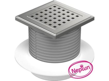 149705 Vpust podlahova spodni NEPTUN D 50 mm limec nerez mrizka GATE ENPRO 0z