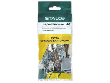 BKWM304040 Kotva kovova do sadrokartonu s vrutem 50 ks STALCO 0a