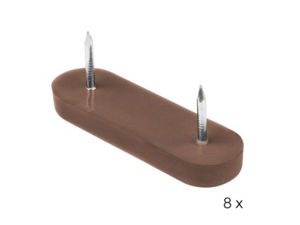 148495 Kluzak plastovy s hreby 50 8 x15 8 x 6 3mm hnedy 8 ks 0a