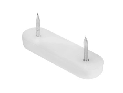 148496 Kluzak plastovy s hreby 50 8 x15 8 x 6 3mm bily 8 ks 0a