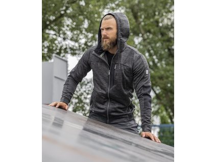 Mikina ARDON®3DBreathe šedo-černá melange (Velikost XS, Barva šedé odstíny)