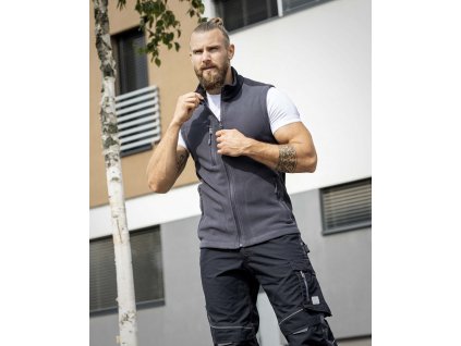 Vesta fleece ARDON®MARTIN tmavě šedá (Velikost XS, Barva šedé odstíny)