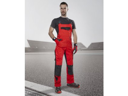 Kalhoty s laclem ARDON®PRE100 červeno-černé – DOPRODEJ (Velikost 46, Barva červené odstíny)