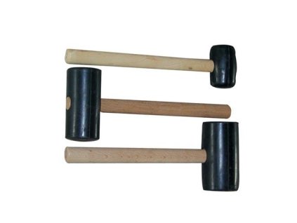 palička gumová 65mm, dřevěná rukojeť, česká výroba