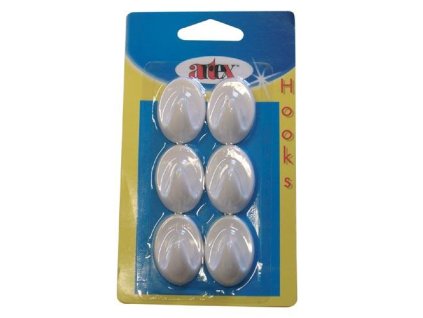 háček samolepicí ovál malý PH BÍ  (6ks)