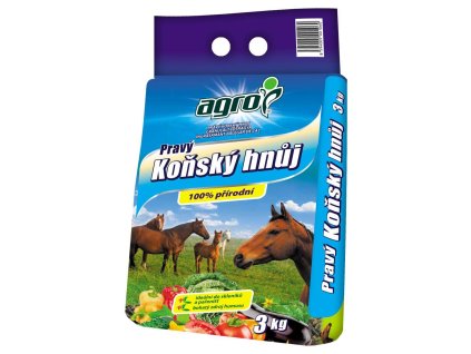 hnůj pravý koňský 3kg AGRO