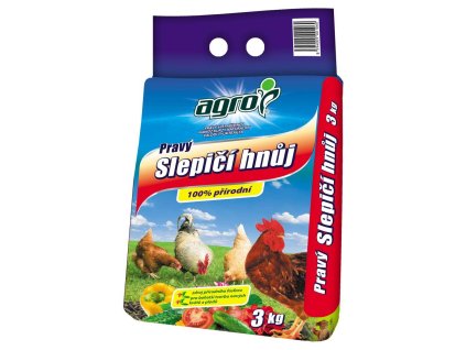 hnůj pravý slepičí 3kg AGRO