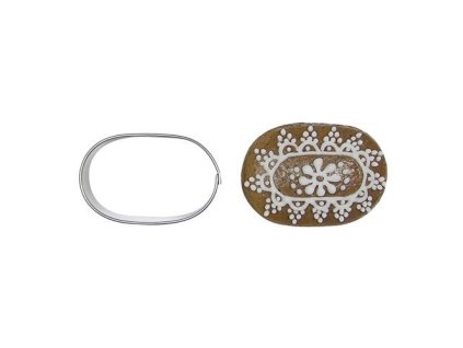 vykraj. cukr. MOKA oválek č.1 (4cm) nerez