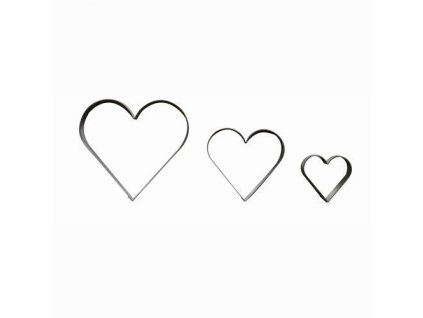 vykraj.cukroví SRDCE velké hladké sada 3díl.