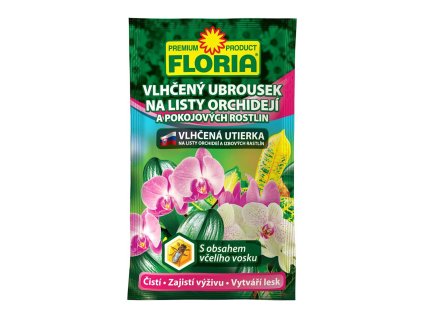 ubrousek vlhčený na listy orchidejí+pok.rostlin 6g FLORIA