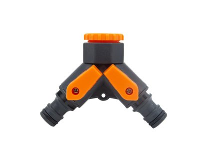 adaptér na kohoutek-rozdělovač 2cestný 1/2" + 3/4"