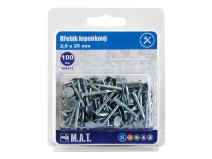 hřebík lepenkový 25x2,5mm Zn (100ks)