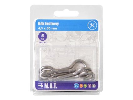 hák lustrový  60mm lesk      (5ks)