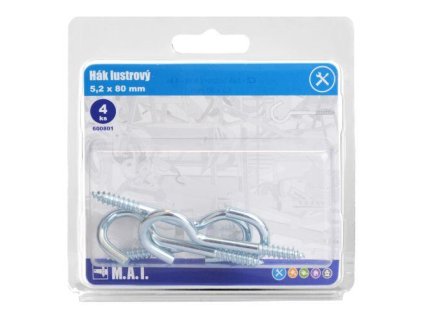 hák lustrový  80x5,2mm lesk   (4ks)