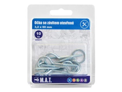 háček se závitem  60x3,2mm Zn (10ks)