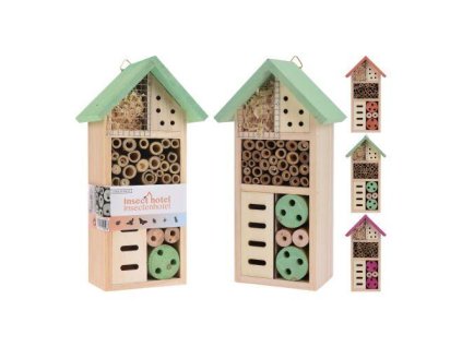 hotel hmyzí 26x13x8,5cm dřevěný mix barev