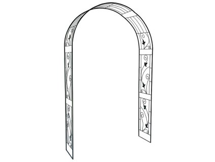opěra na popínavé rostliny 224x135x37cm kov.