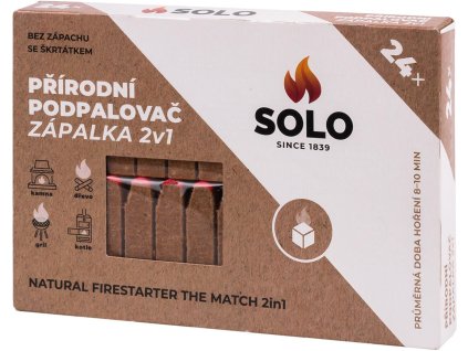 podpalovač přírodní 2v1 (24ks)  SOLO