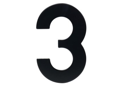 číslo domovní č.3  95mm nerez ČER