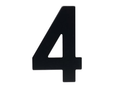 číslo domovní č.4  95mm nerez ČER