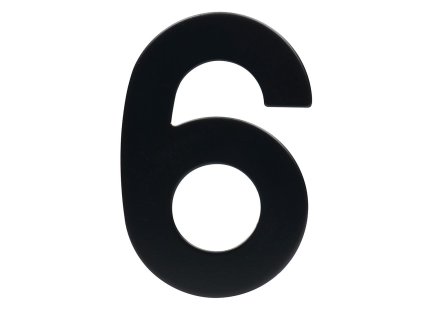 číslo domovní č.6  95mm nerez ČER