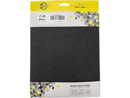 plátno brusné na kov,dřevo zr. 60, 230x280mm  (3ks)